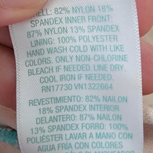 Kona Sol Criss Cross Back One Piece Tropical Leaf Print Swimsuit - Picture 15 of 15